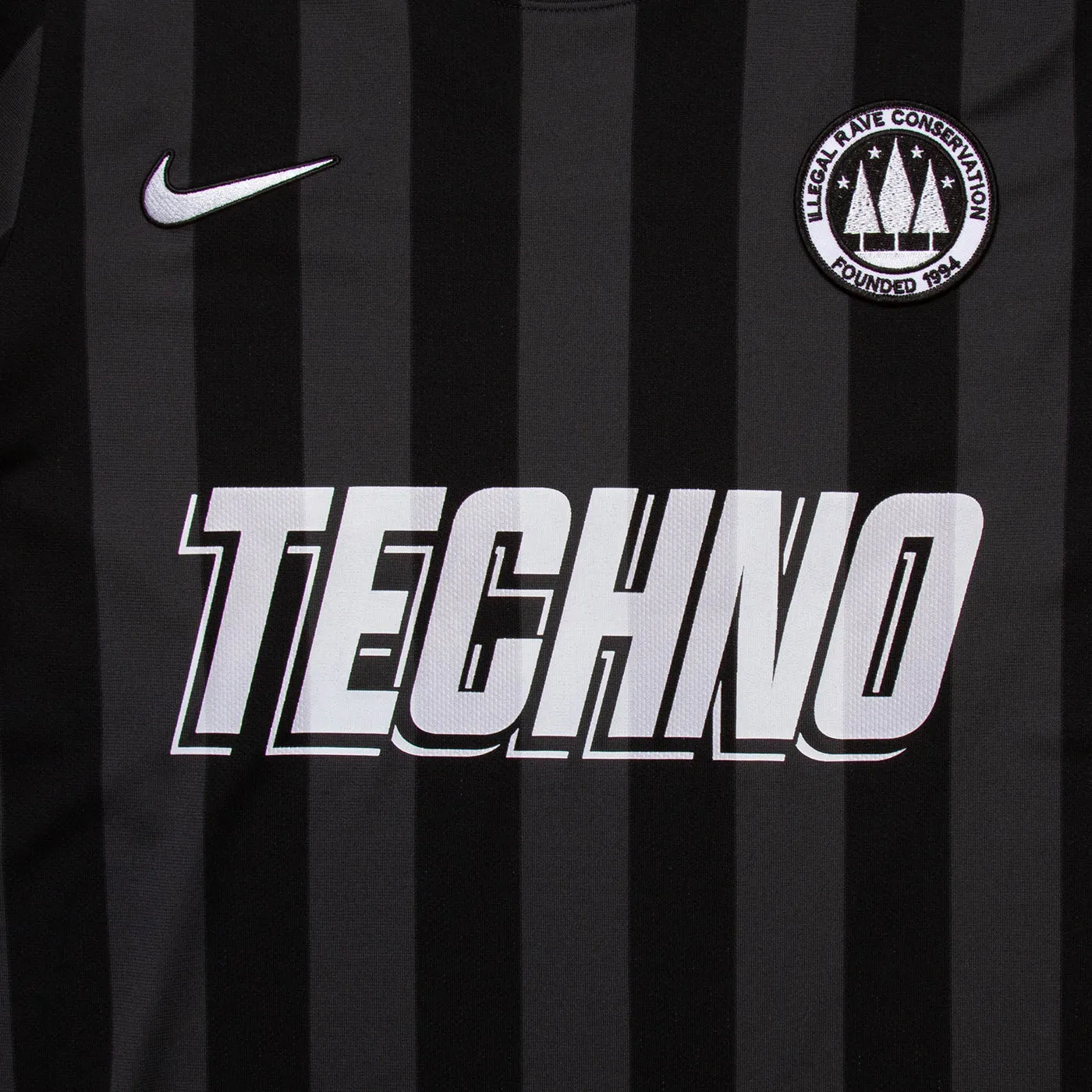 Techno United  FC Striped Division - Jersey - Black Grey