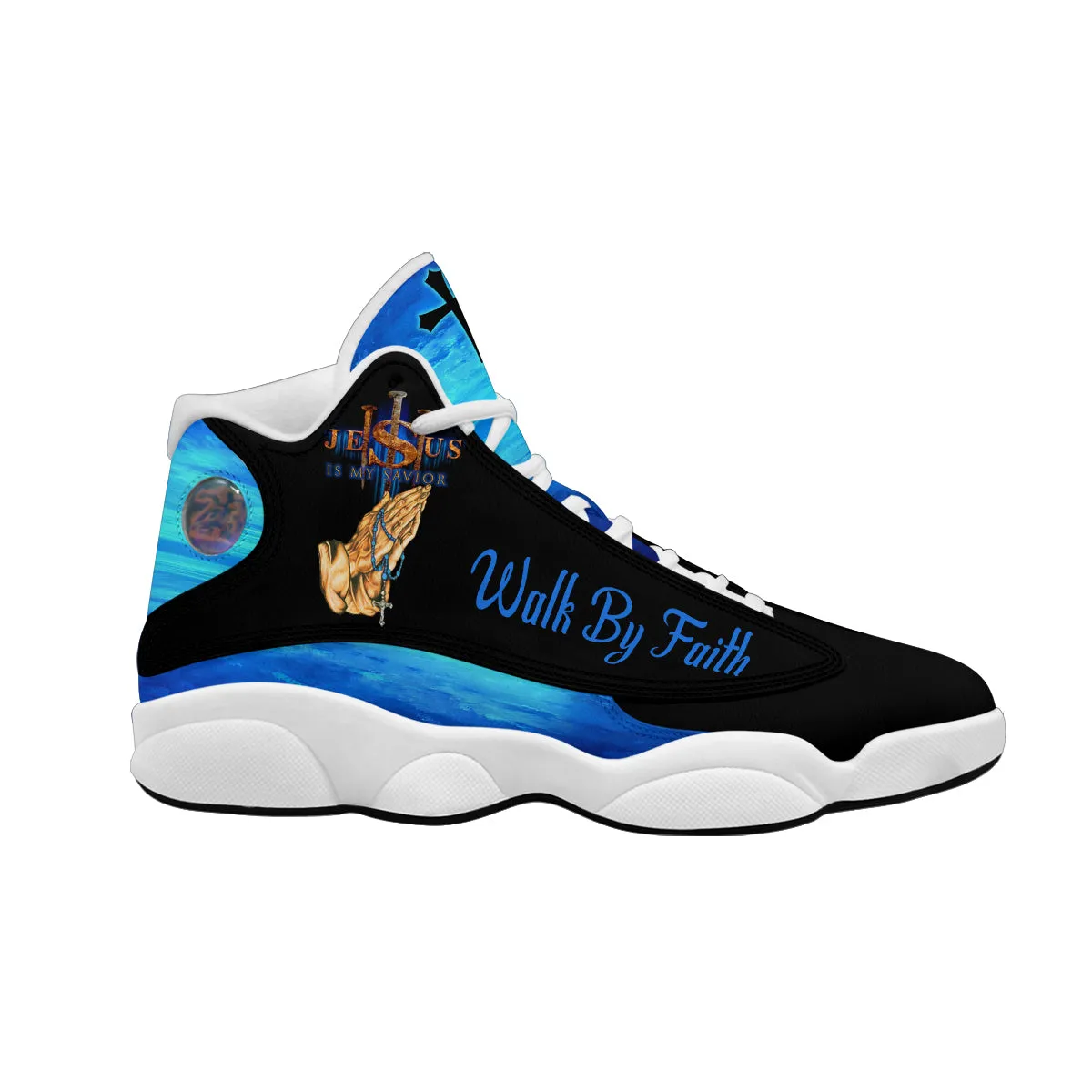 Teesdily | Jesus God Prayer Basketball Shoes, I Can Do All Things Through Christ Shoes, Religious Footwear, Christian Unisex Basketball Shoes