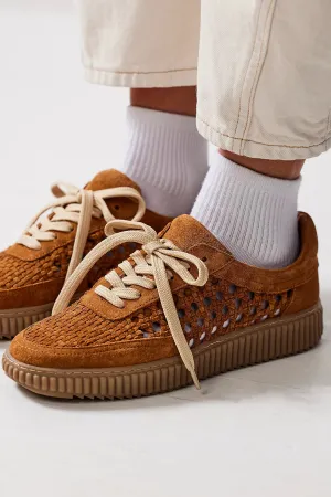 The Wimberly Woven Leather Sneakers by Free People