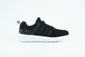 Three stripes running shoes in black color