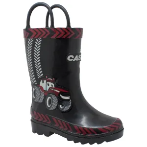 Toddler's 3D "Big Red" Rubber Boot Black - CI-5003