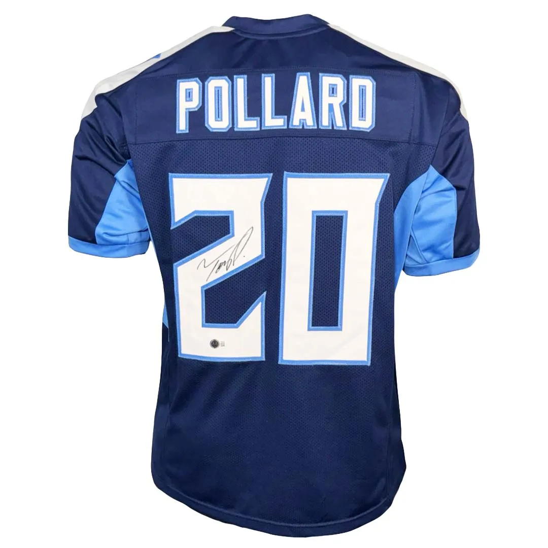 Tony Pollard Signed Tennessee Navy Football Jersey (Beckett)