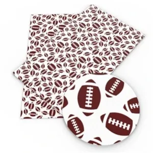 Tossed Footballs Faux Leather