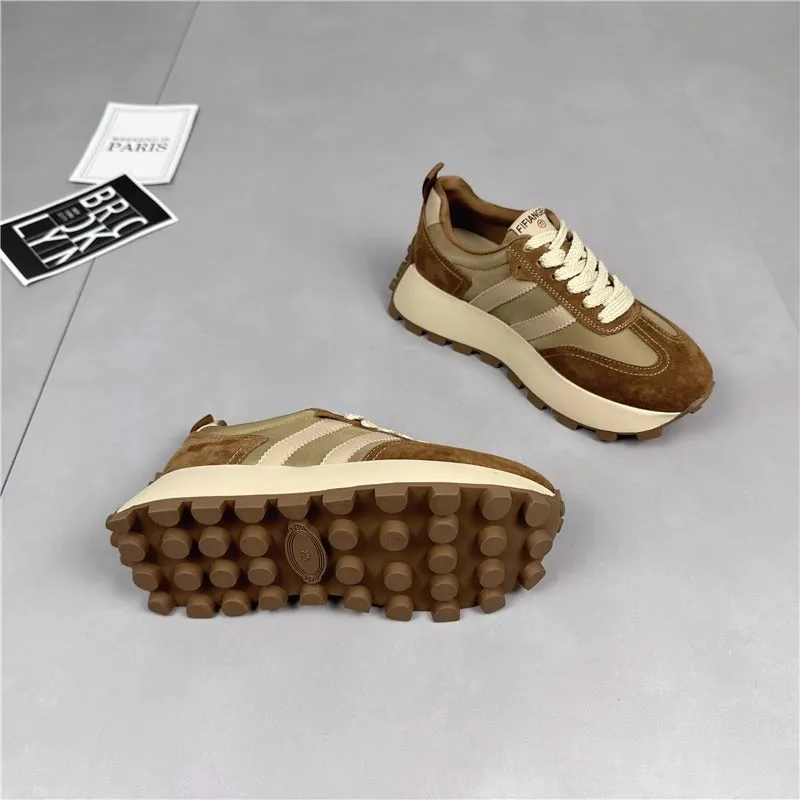 Trendy Retro Thick Sole Comfortable Waffle Dad Sneakers Shoes