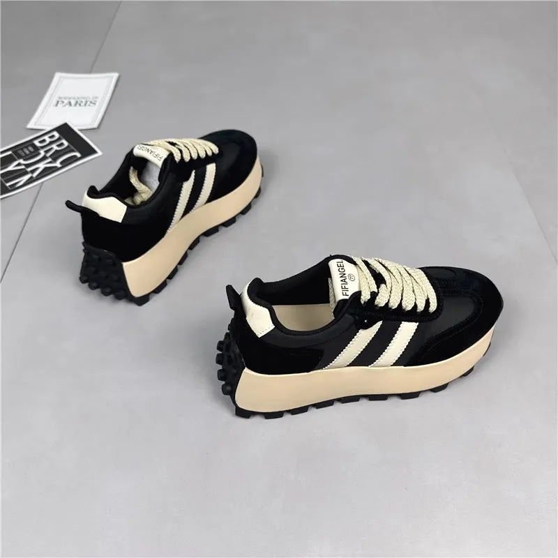 Trendy Retro Thick Sole Comfortable Waffle Dad Sneakers Shoes