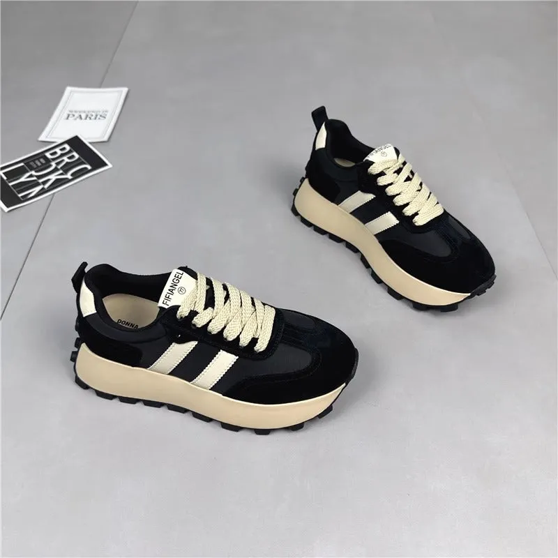 Trendy Retro Thick Sole Comfortable Waffle Dad Sneakers Shoes