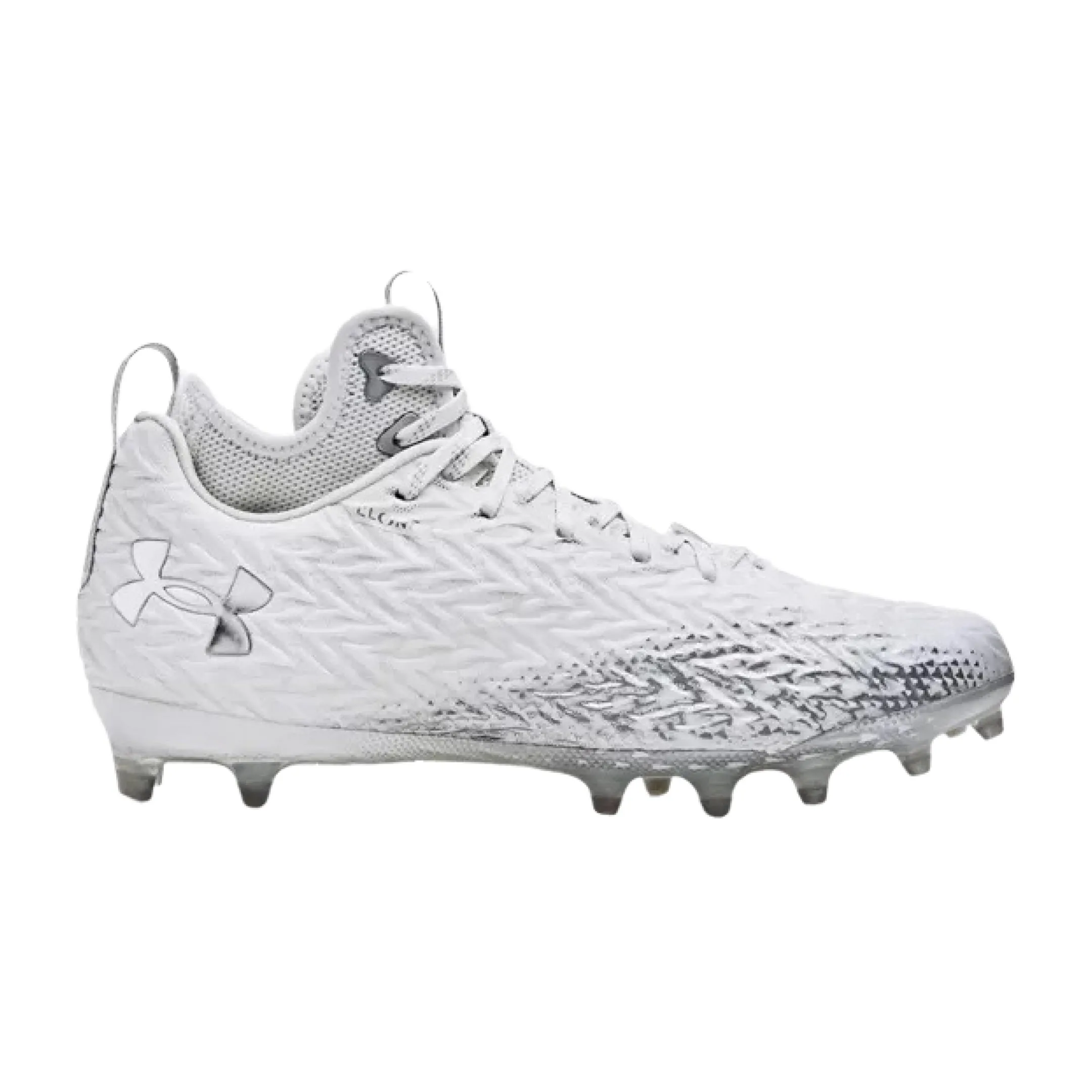 Under Armour Men’s Spotlight Clone 3.0 Football Cleats - White/Metallic