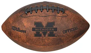 University of Michigan  9" Throwback Football Vintage logo