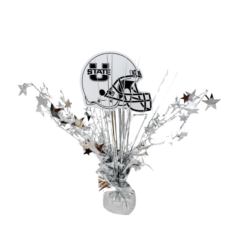 USU Football Helmet Centerpiece Spray 14" | 1 ct