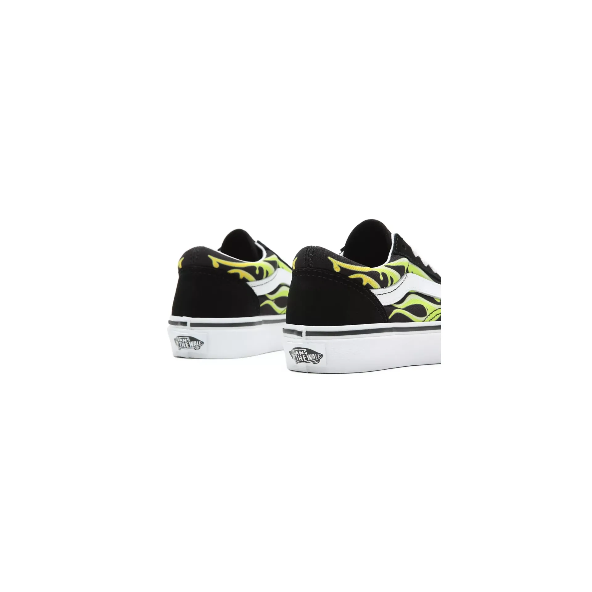 Vans Kid's Slime Flame Old Skool Shoes - Black / True White