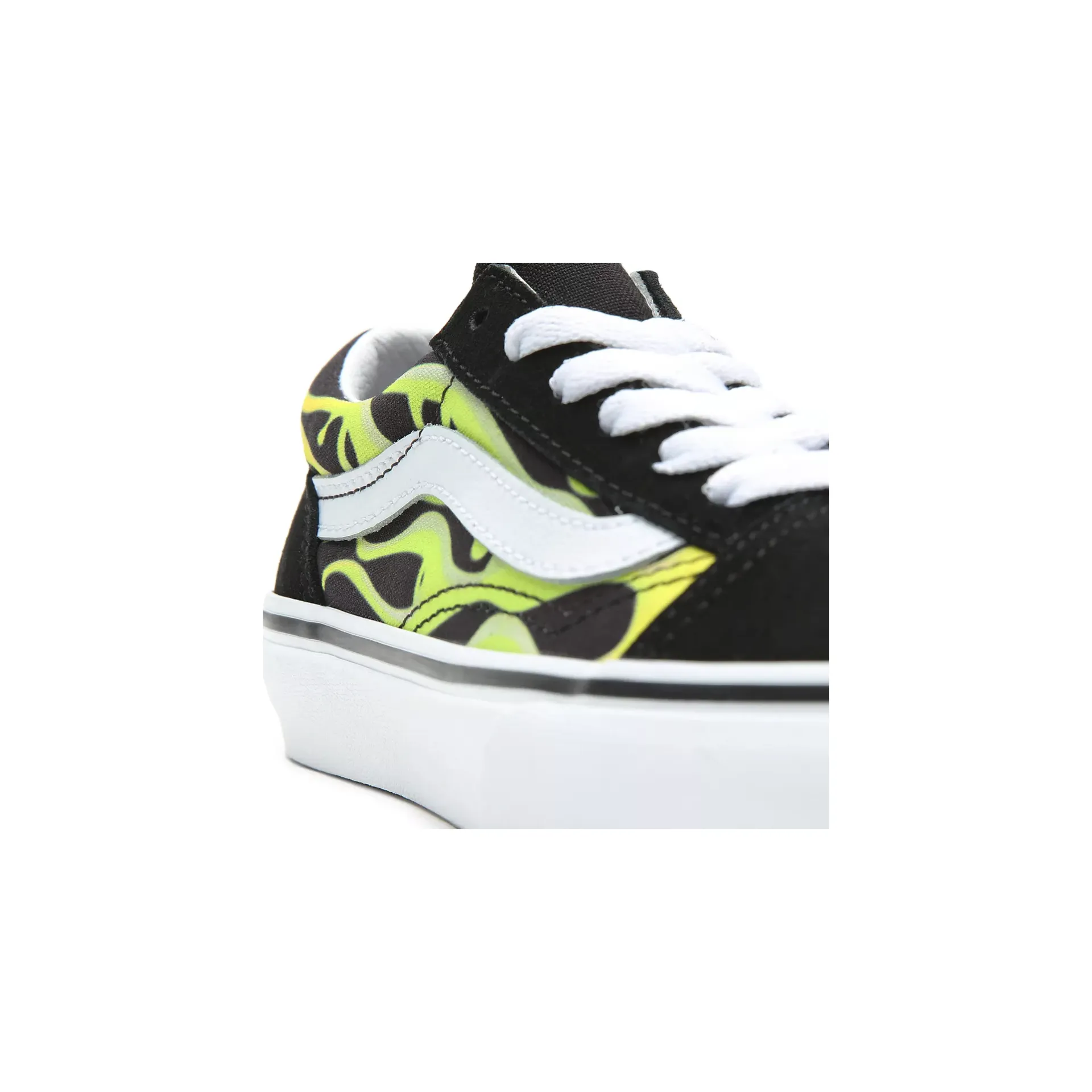 Vans Kid's Slime Flame Old Skool Shoes - Black / True White