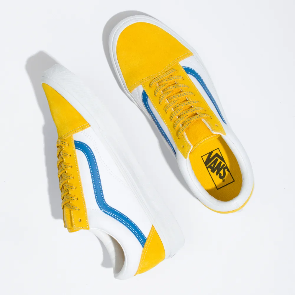 Vans Unisex Sports Pop Old Skool Shoes - White / Yellow / Blue