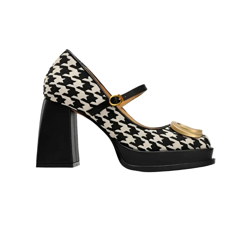 Vintage Houndstooth Shoes