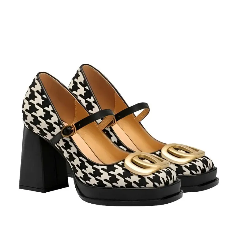 Vintage Houndstooth Shoes