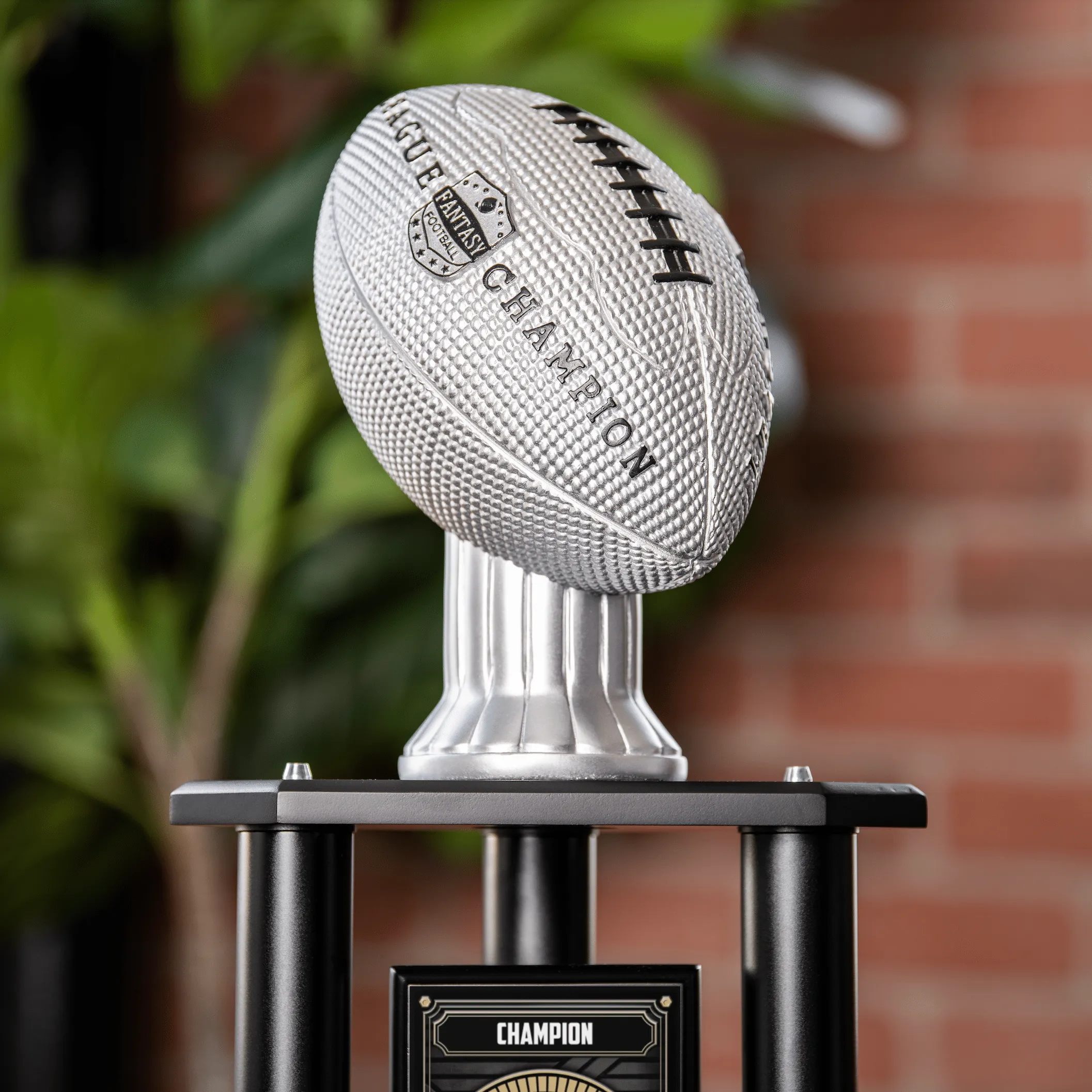 Vivid Football Trophy Topper - Silver