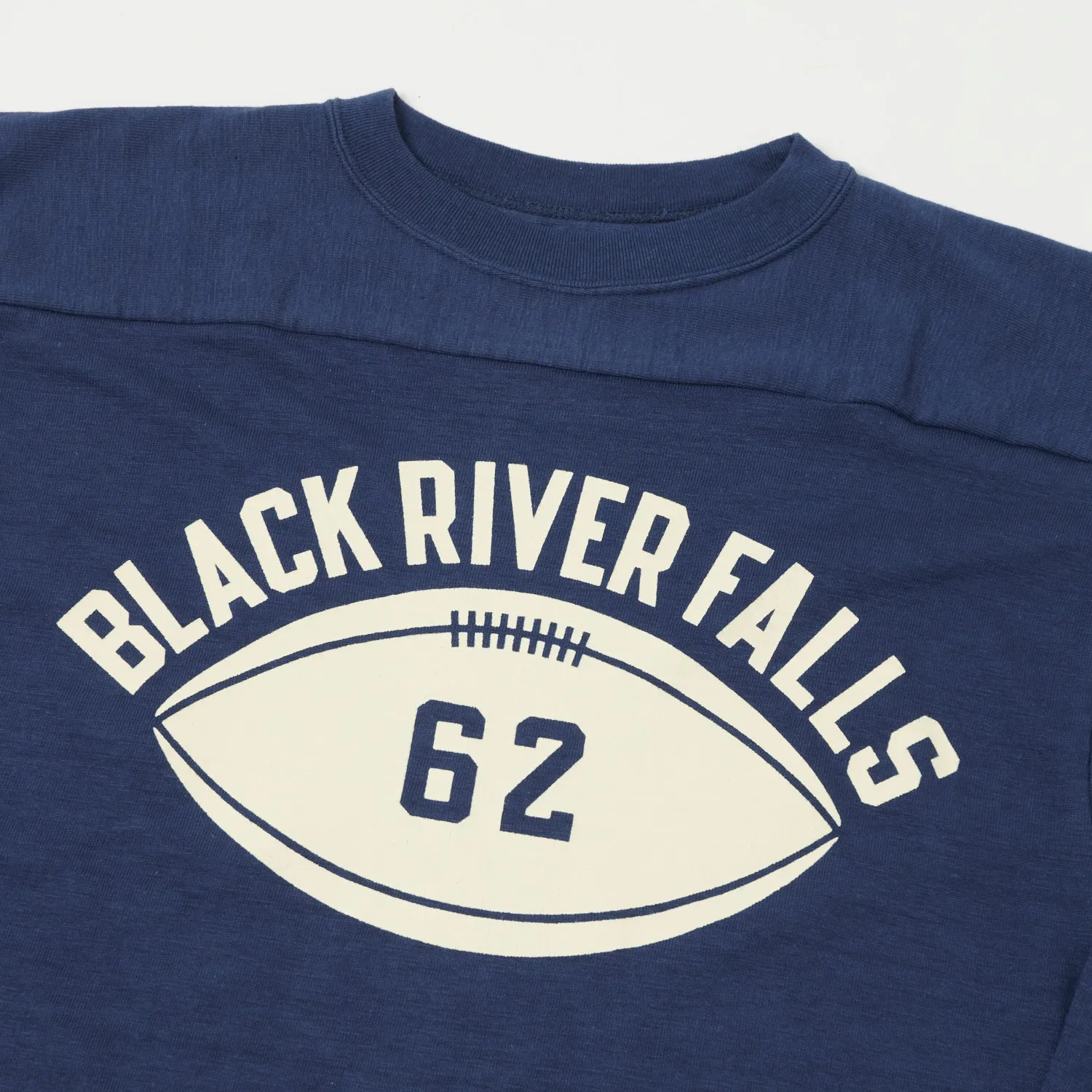 Warehouse & Co 4063 'Black River Falls' 3/4 Sleeve Football Tee - Navy