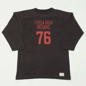 Warehouse & Co 4063 'Tioga High' 3/4 Sleeve Football Tee - Black