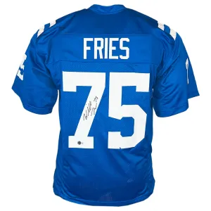 Will Fries Signed Indianapolis Blue Football Jersey (Beckett)