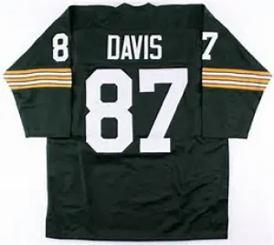 Willie Davis Green Bay Packers Vintage Style Long Sleeve Throwback Football Jersey