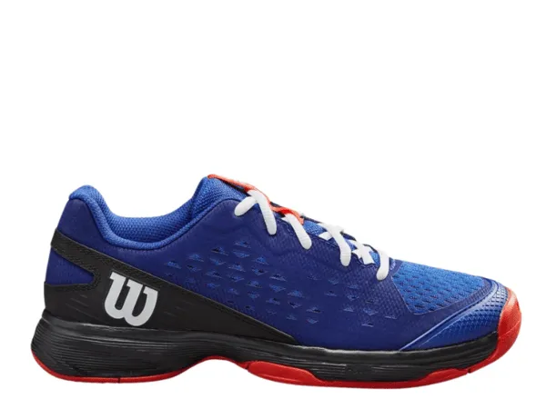 Wilson Rush Pro Kids Tennis Shoe (Blue/Black/Orange)