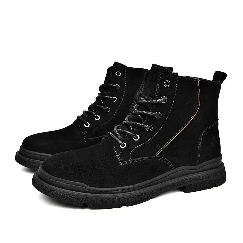 Winter Comfortable Genuine Leather Men's Shoes Fashion Luxury Brand Warm Fur Design Concise Style Casual Mens Boots