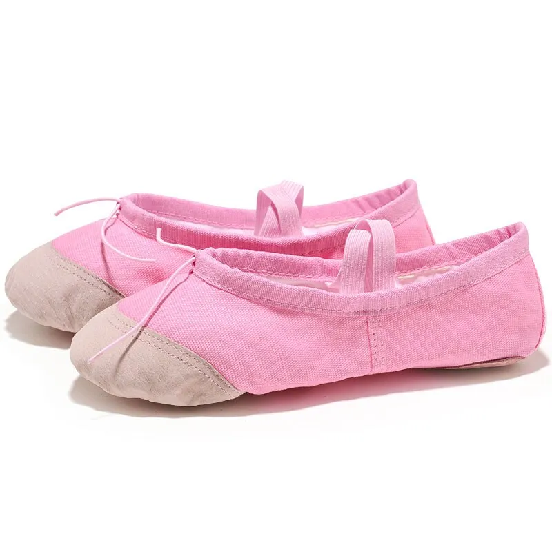 Women Yoga Gym Flat Slippers Canvas Ballet Dance Footwear Shoes