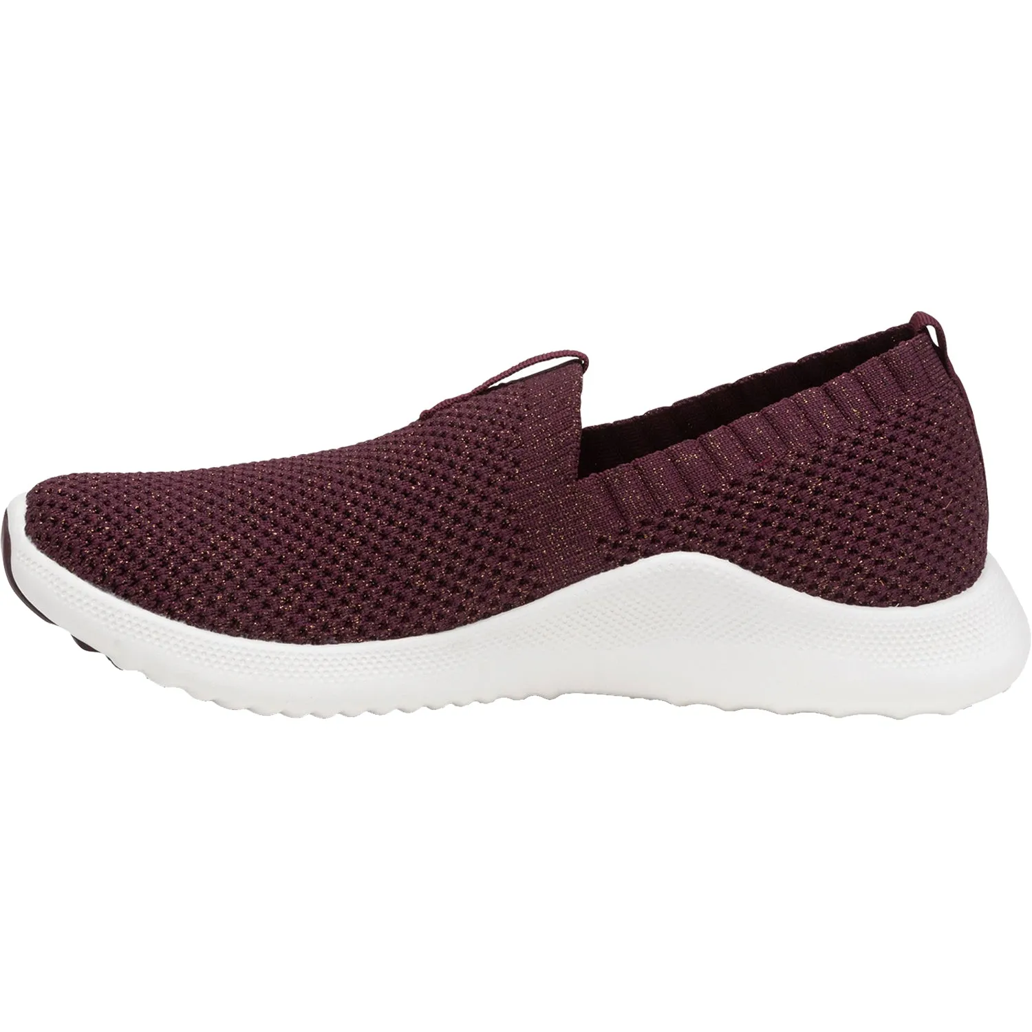 Women's Aetrex Angie Burgundy Knit Fabric