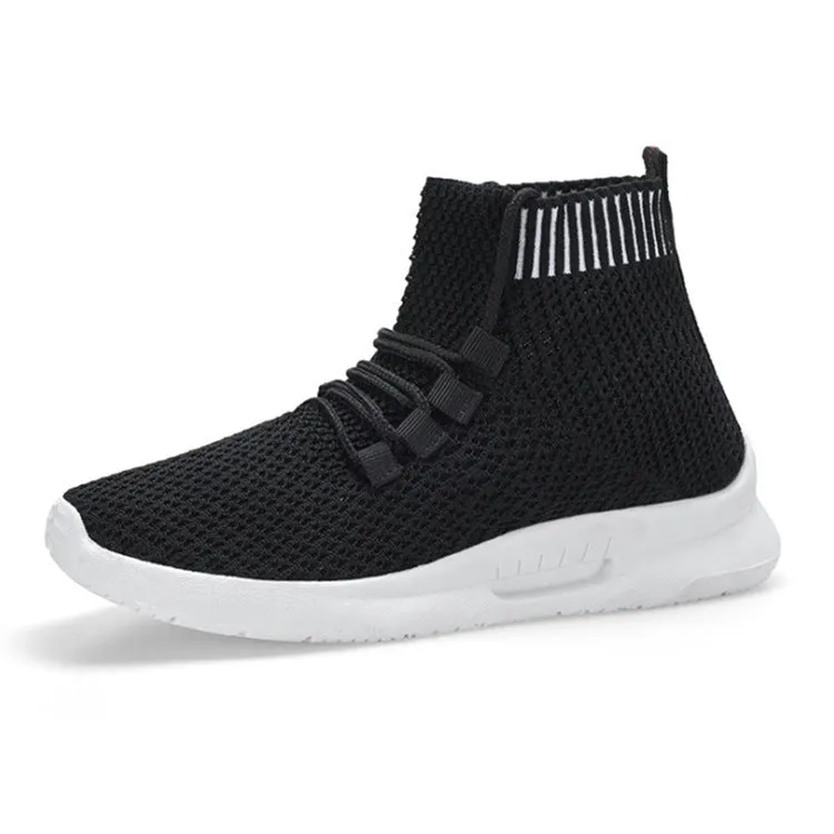 Women's High-Top Stretch Fly Woven Breathable Socks Shoes