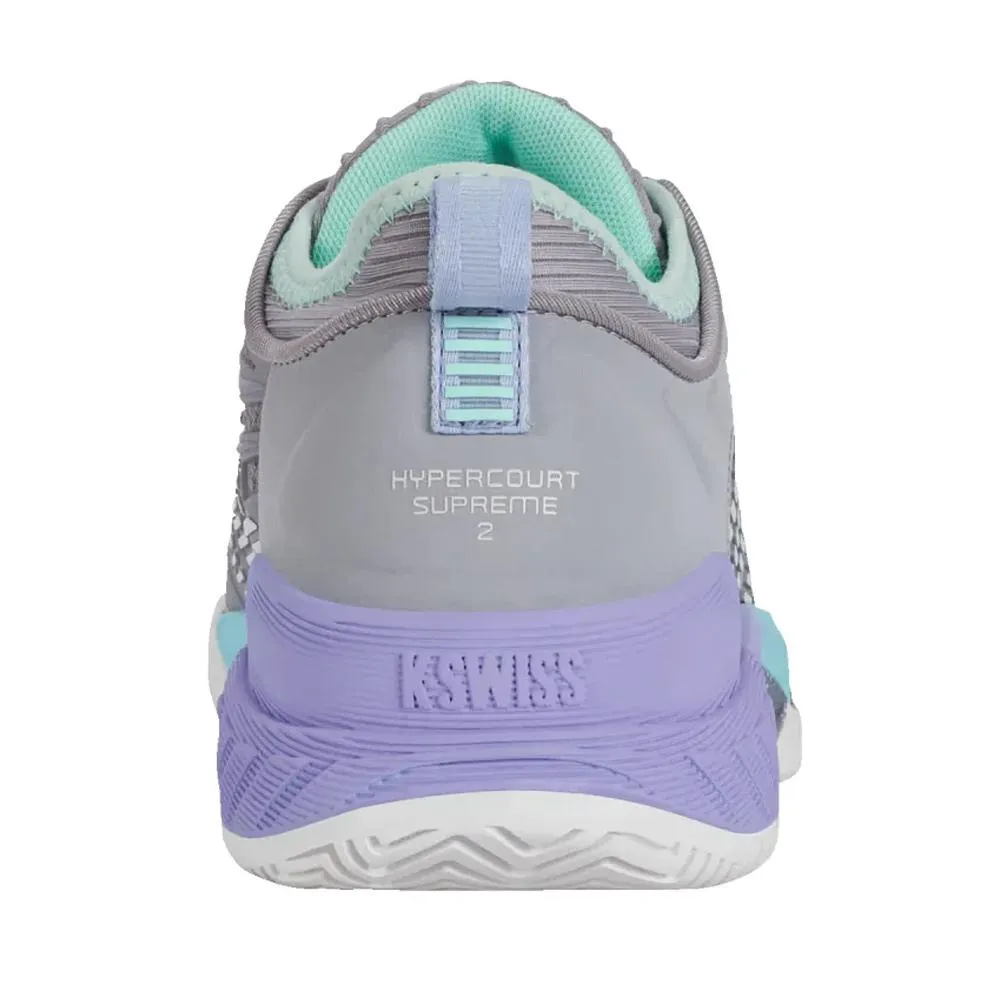 Women`s Hypercourt Supreme 2 Tennis Shoes Lilac Gray and Nimbus Cloud