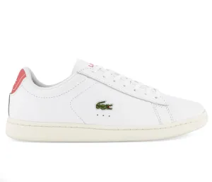 Women's Lacoste Carnaby Evo 0121 2 SFA (White/Dark Pink)