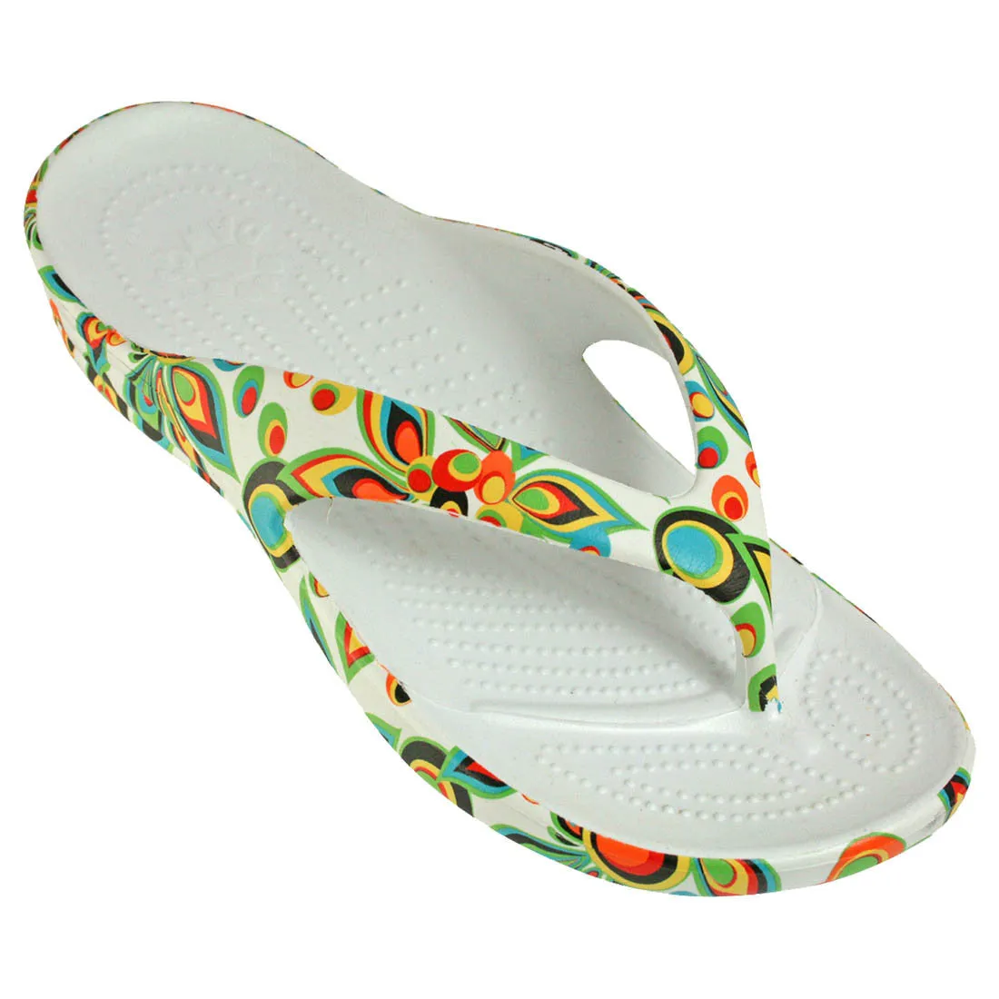 Women's Loudmouth Flip Flops - Shagadelic White