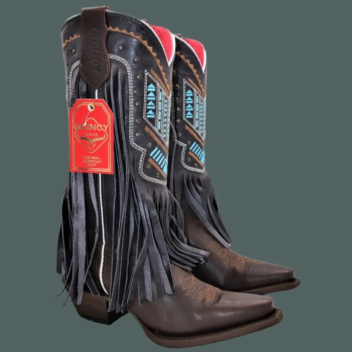 Women's Quincy Grasso and Crazy Leather Snip Toe Boot Q34E6294