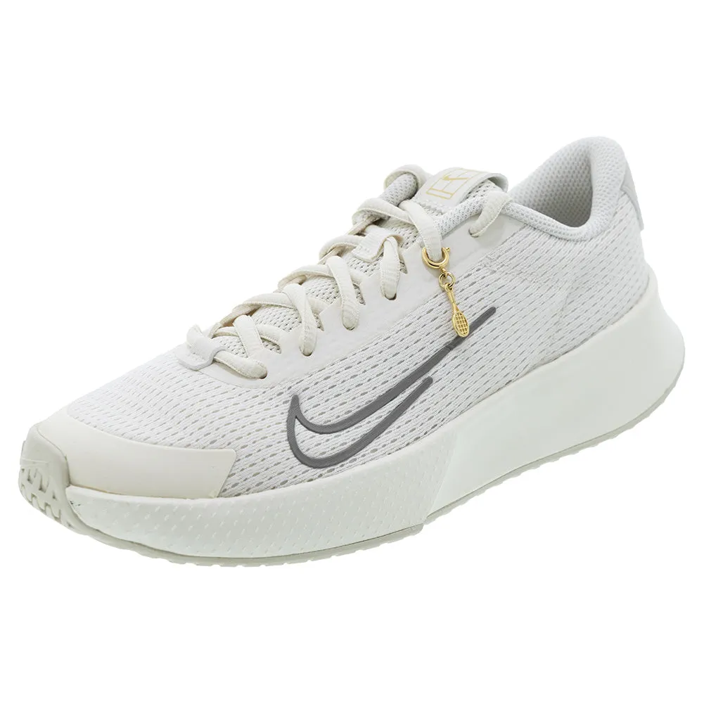 Women`s Vapor Lite 2 PRM Tennis Shoes Pale Ivory and Metallic Pewter