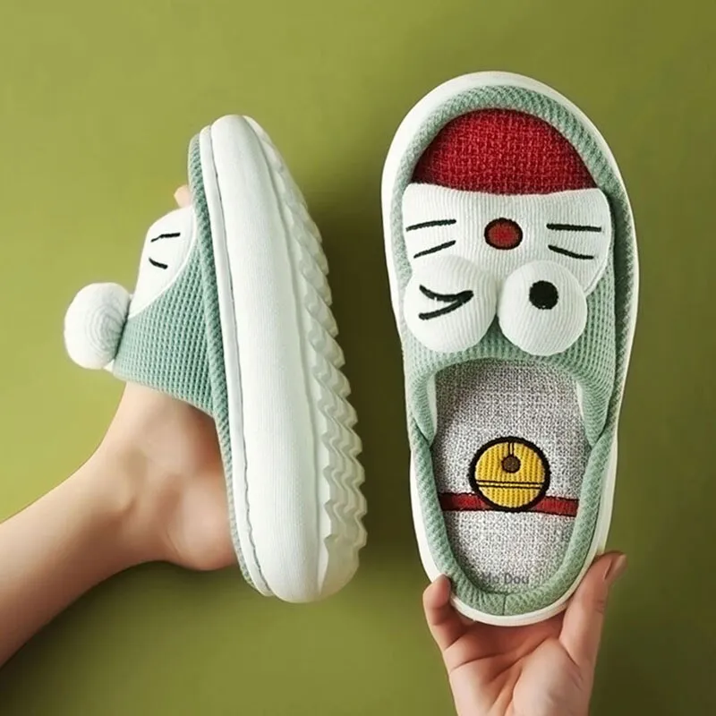 xiangtuibao All Senson Designer Slippers Cute Cartoon Lovely Animals Bedroom Cotton Home Shoes Indoor Thick Sole Couples Men Women