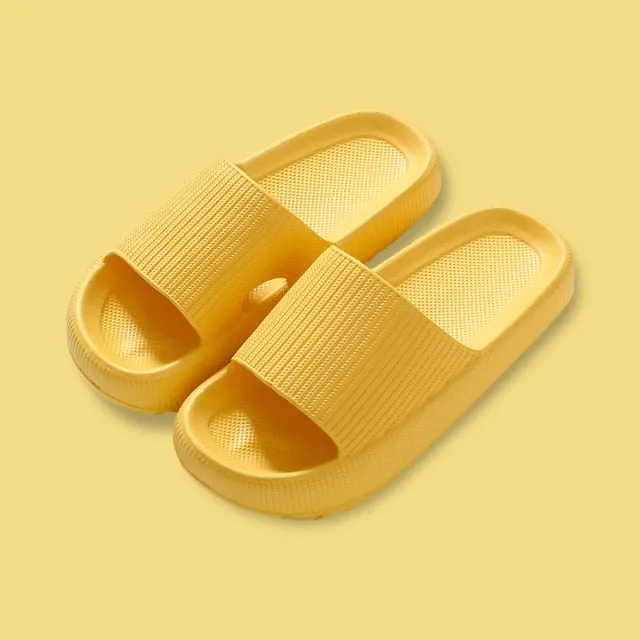 Yeknu Women Thick Platform Slippers Summer Beach Eva Soft Sole Slide Sandals Leisure Men Ladies Indoor Bathroom Anti-slip Shoes