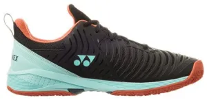 Yonex Power Cushion Sonicage 3 Unisex Tennis Clay Court Shoe Black/Sky Blue